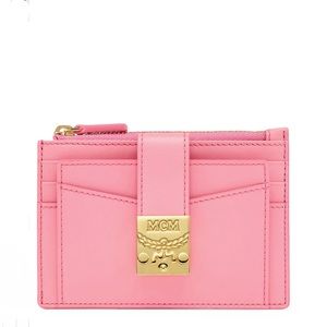 NWT MCM Patricia Zip Card Case pink $335